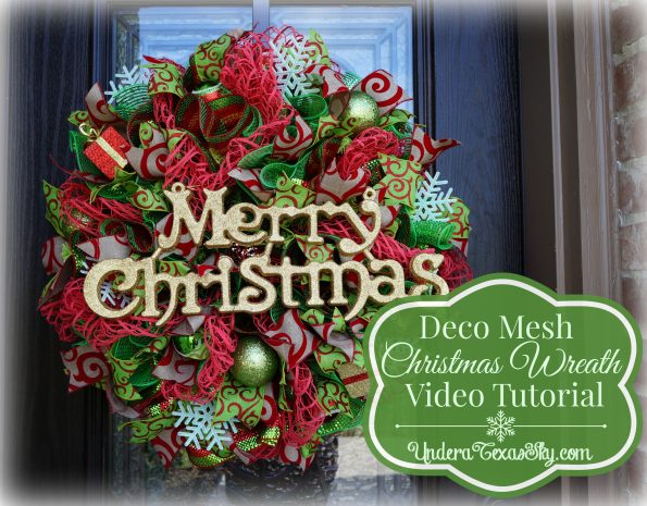 Christmas Deco Mesh Wreath Tutorial
