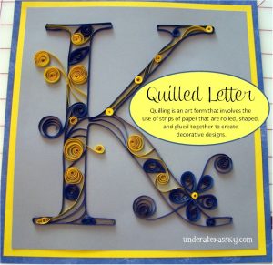 Quilled letter ad