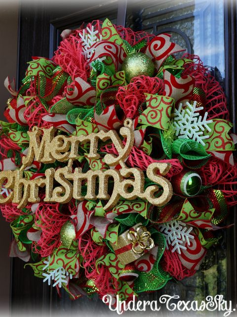 Christmas Deco Mesh Wreath Instructional Tutorial